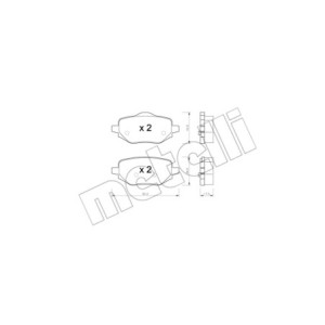 METELLI 22-1323-0 Pastiglie freno Posteriore per