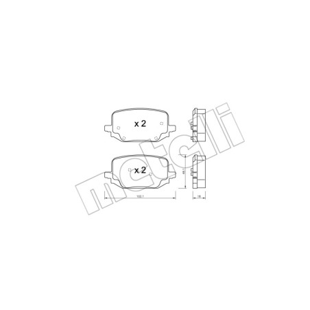 METELLI 22-1331-0 Brake Pads Set