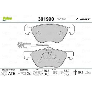 Brake Pads Set Front for Alfa Romeo Fiat Lancia VALEO 301990