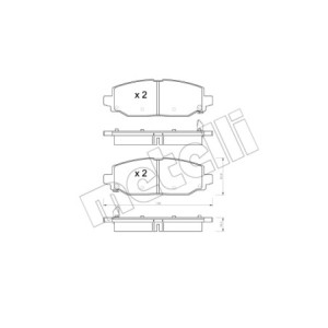 METELLI 22-1335-0 Pastiglie freno