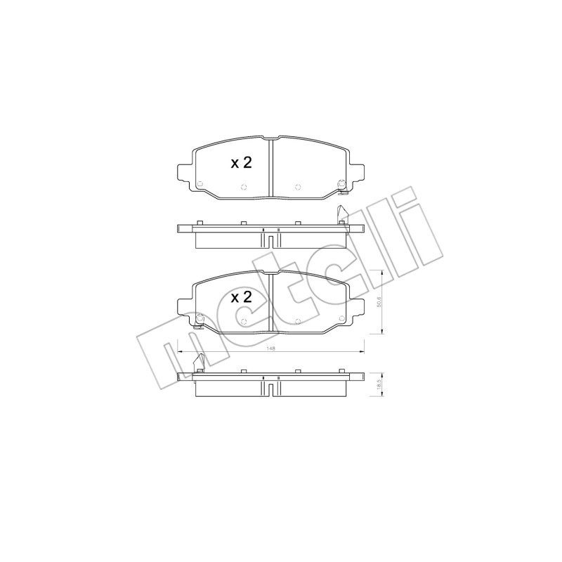 METELLI 22-1335-0 Klocki hamulcowe