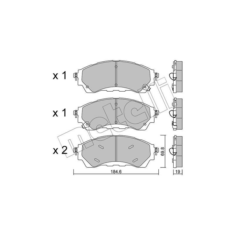 METELLI 22-1343-0 Brake Pads Set