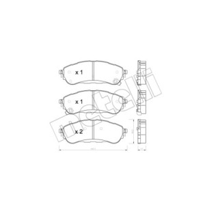 METELLI 22-1344-0 Pastiglie freno Posteriore per
