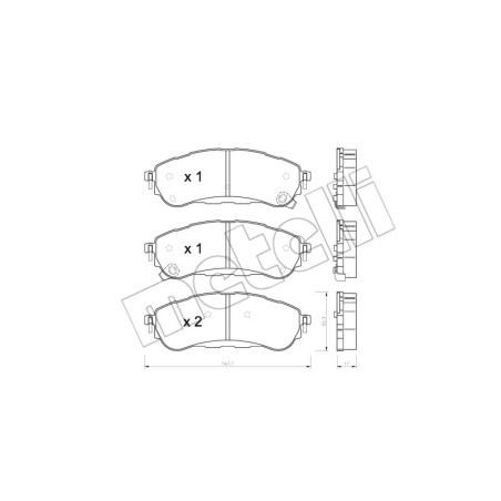 METELLI 22-1344-0 Brake Pads Set Rear for