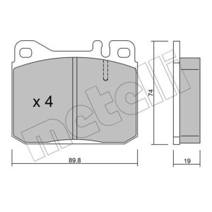 METELLI 22-0011-2 Plaquettes de frein