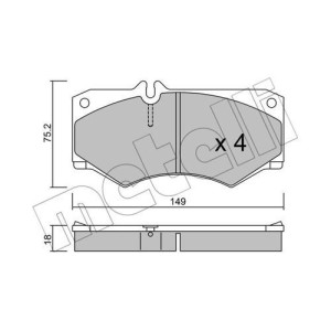 METELLI 22-0014-0 Pastillas de freno Delantero para