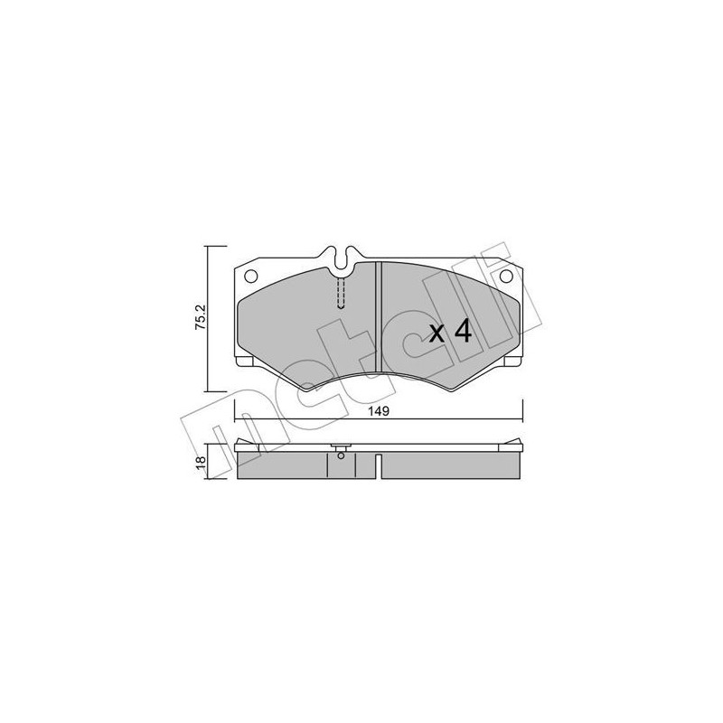 METELLI 22-0014-0 Pastillas de freno Delantero para