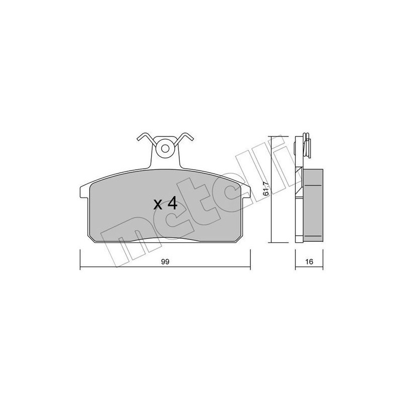 METELLI 22-0026-0 Plaquettes de frein Avant pour