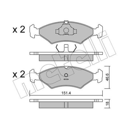 METELLI 22-0029-0 Brake Pads Set Front for