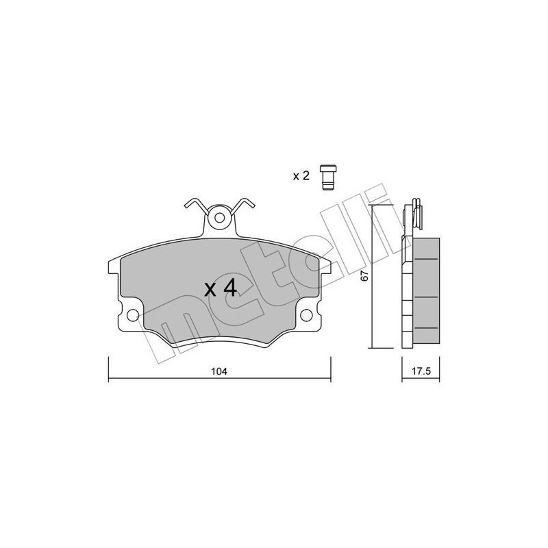 METELLI 22-0030-1 Brake Pads Set Front for