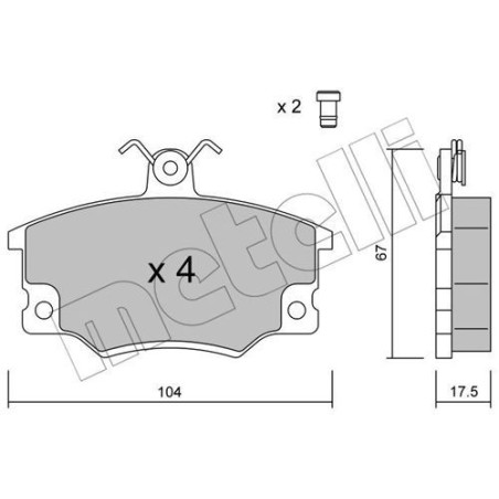 METELLI 22-0030-1 Klocki hamulcowe Przód dla
