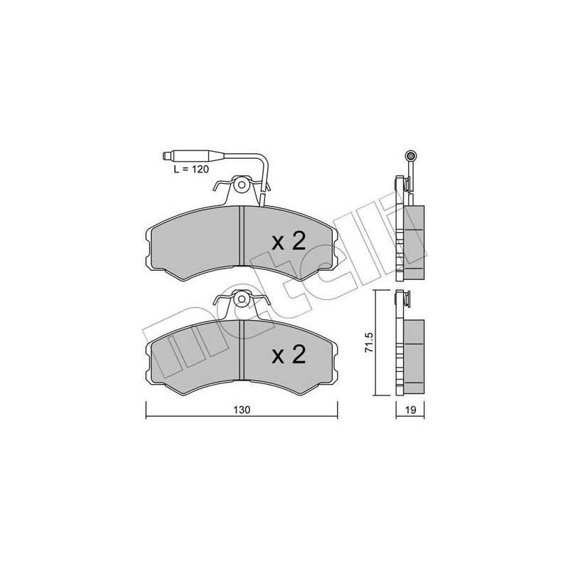METELLI 22-0031-0 Klocki hamulcowe