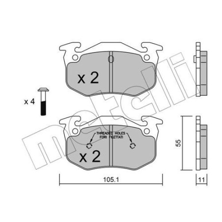 METELLI 22-0038-1 Brake Pads Set