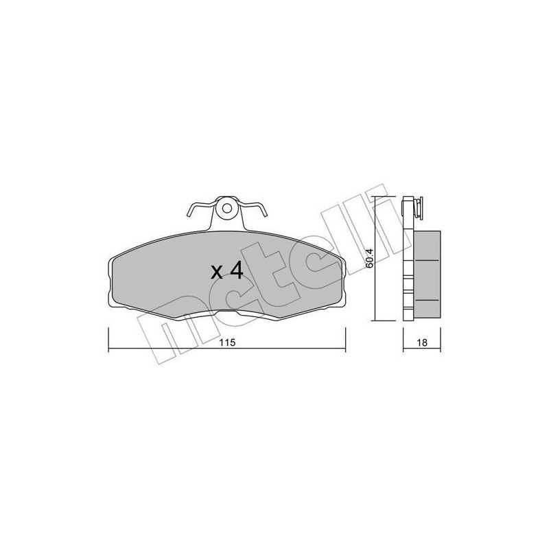 METELLI 22-0039-0 Bremsbeläge Vorne für