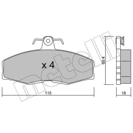 METELLI 22-0039-0 Plaquettes de frein Avant pour