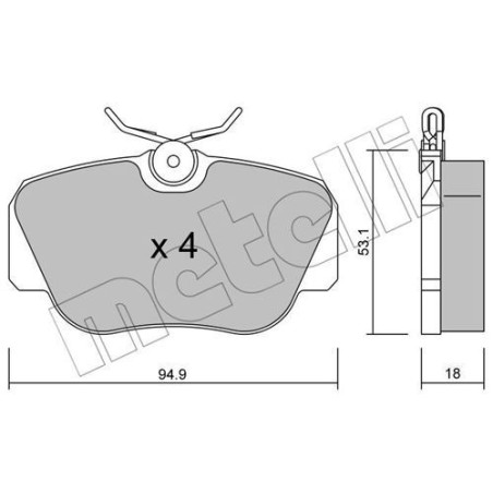 METELLI 22-0041-0 Pastiglie freno Anteriore per