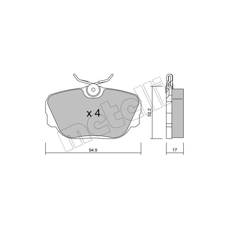 METELLI 22-0042-0 Brake Pads Set Front for