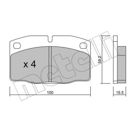 METELLI 22-0044-0 Brake Pads Set Front for