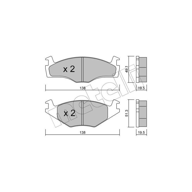 METELLI 22-0045-1 Brake Pads Set Front for