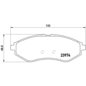 BREMBO P 24 048 Pastiglie freno anteriore per Aveo Kalos Savvy