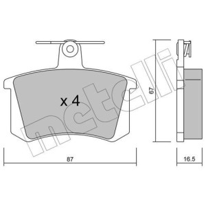 METELLI 22-0048-0 Brzdové platničky