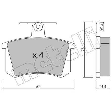 METELLI 22-0048-0 Brake Pads Set