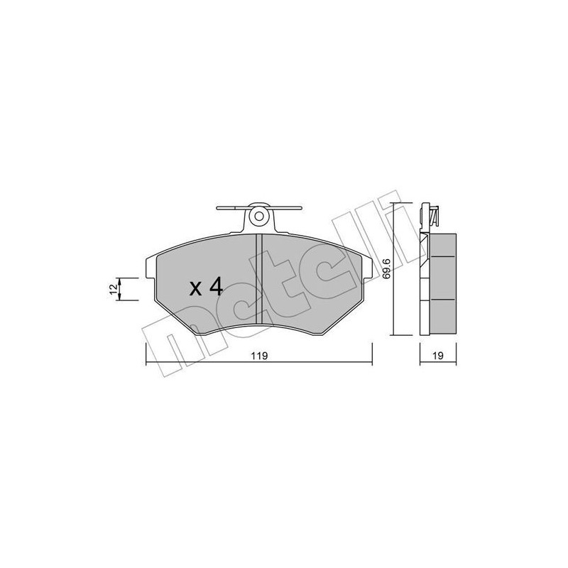 METELLI 22-0050-2 Brzdové platničky
