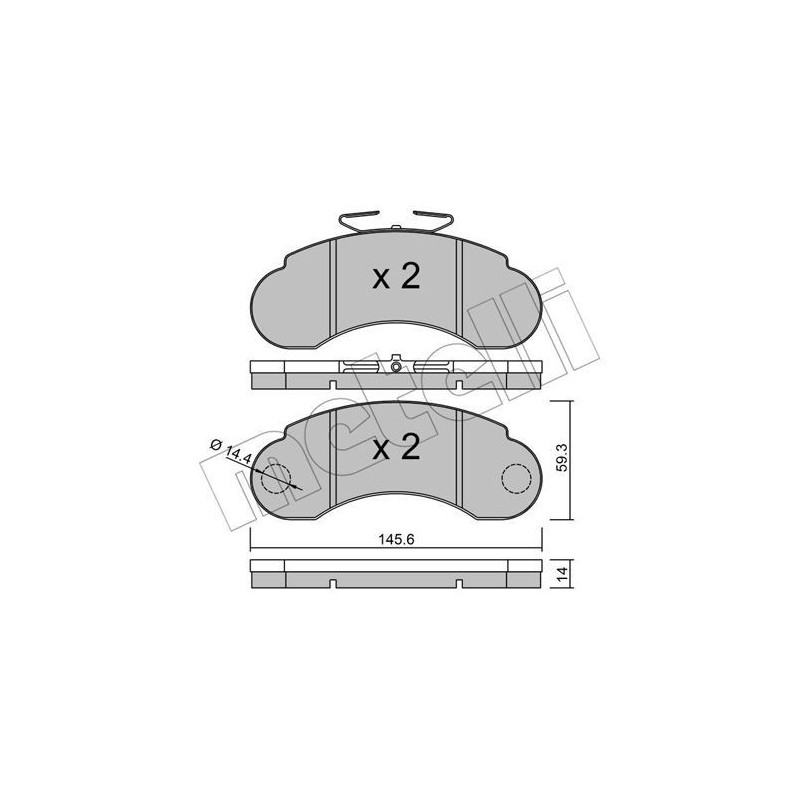 METELLI 22-0055-0 Brake Pads Set