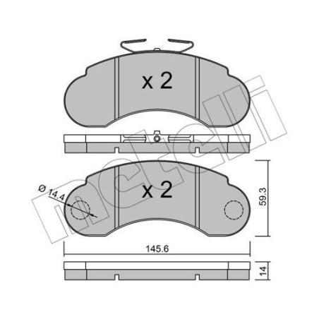 METELLI 22-0055-0 Klocki hamulcowe