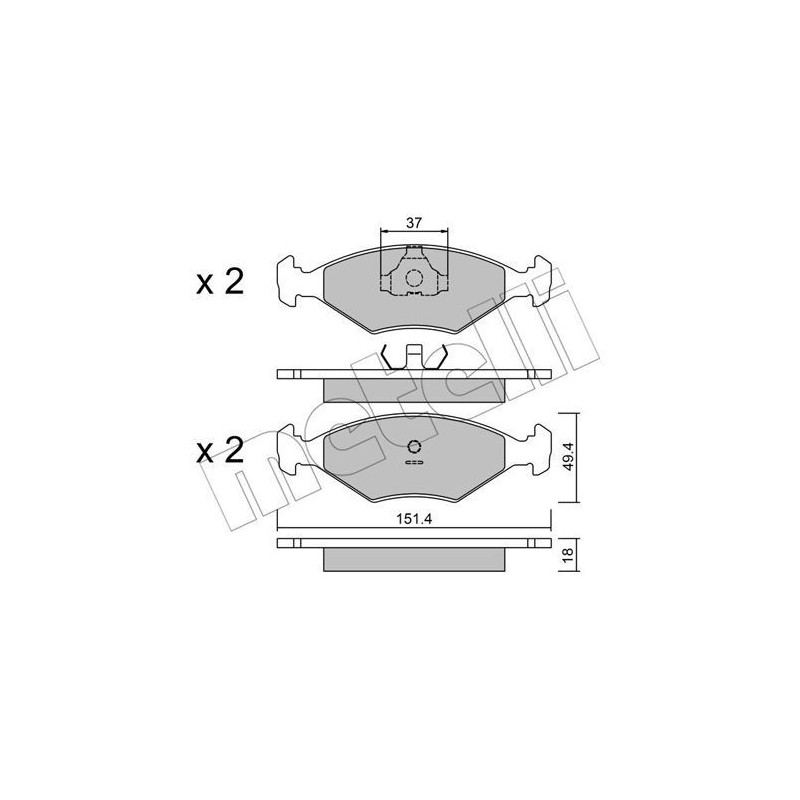 METELLI 22-0057-2 Brake Pads Set