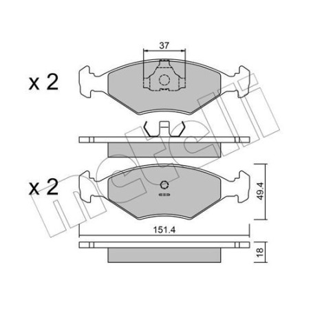 METELLI 22-0057-2 Brzdové platničky