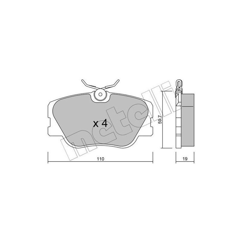 METELLI 22-0061-0 Plaquettes de frein Avant pour Mercedes W201 W124 A124 C124 S124