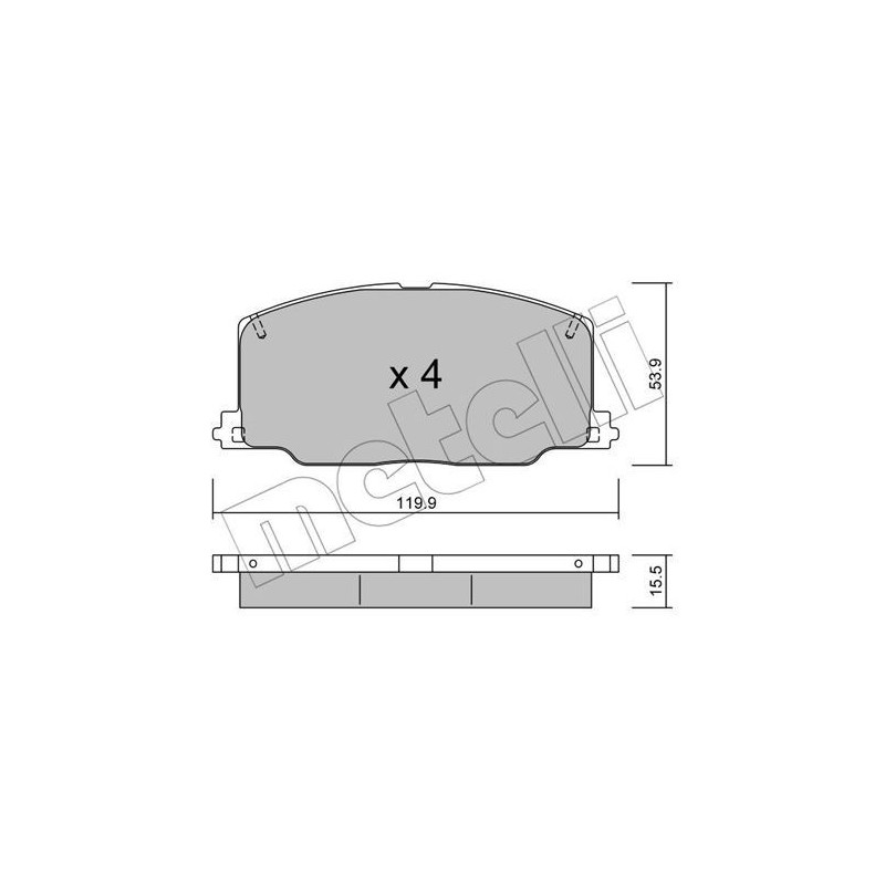 METELLI 22-0067-0 Brzdové platničky