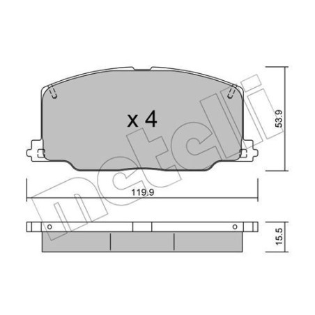 METELLI 22-0067-0 Brake Pads Set