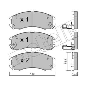 METELLI 22-0068-0 Bremsbeläge Vorne für