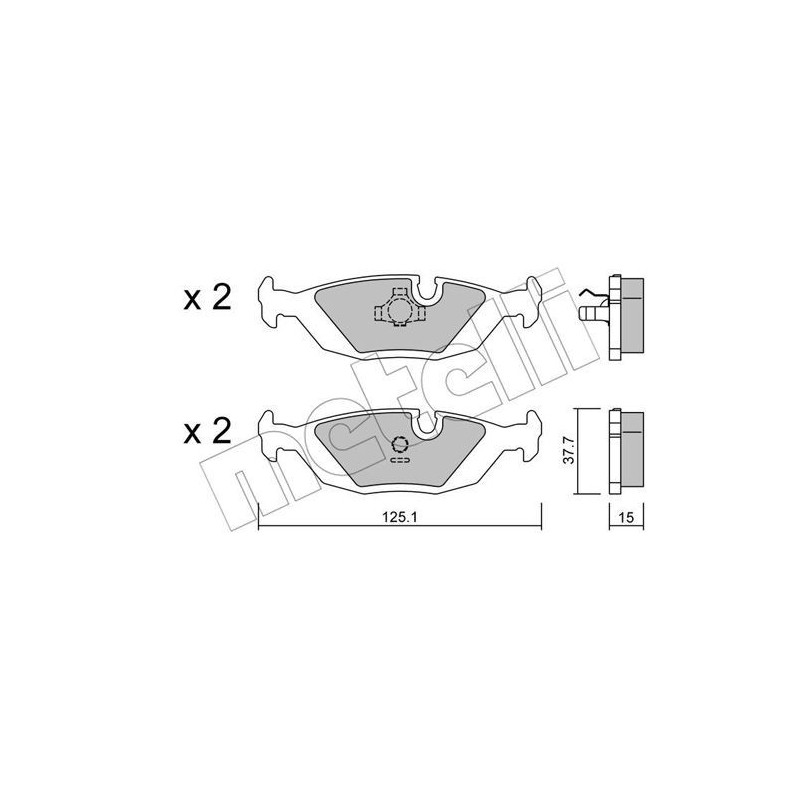 METELLI 22-0070-0 Pastiglie freno