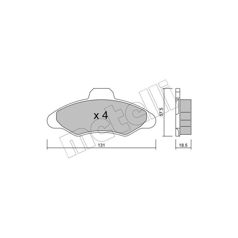 METELLI 22-0071-0 Brake Pads Set Front for