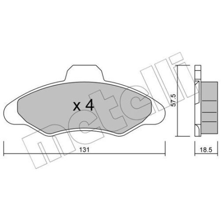 METELLI 22-0071-0 Pastiglie freno Anteriore per
