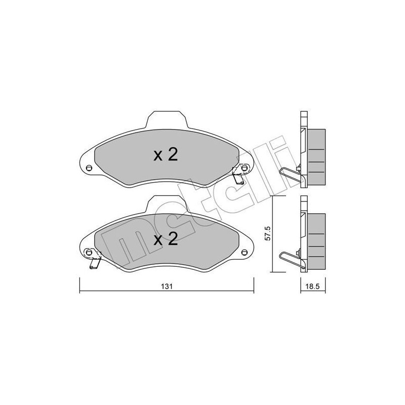 METELLI 22-0071-1 Brake Pads Set Front for