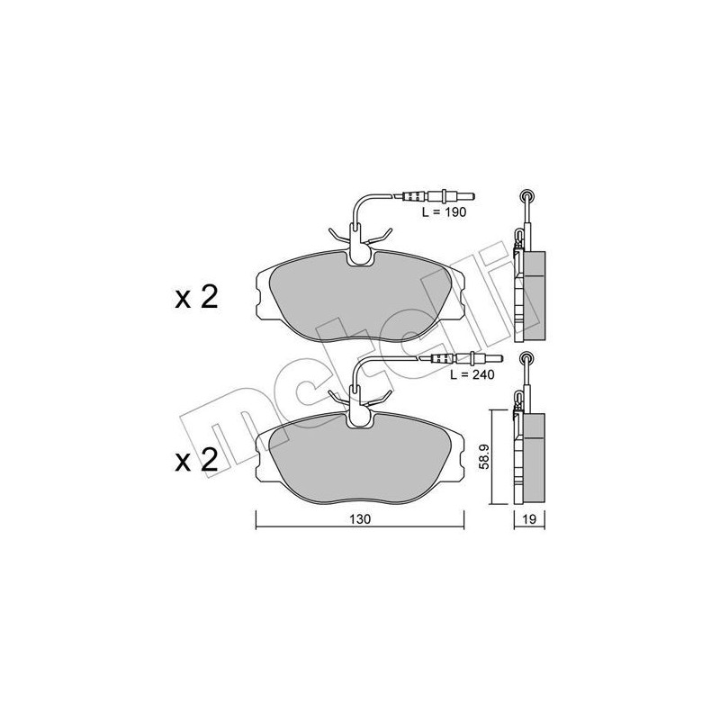 METELLI 22-0072-3 Brake Pads Set Front for