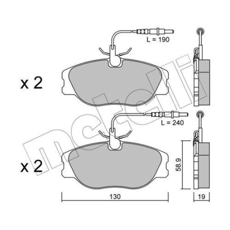 METELLI 22-0072-3 Bremsbeläge Vorne für
