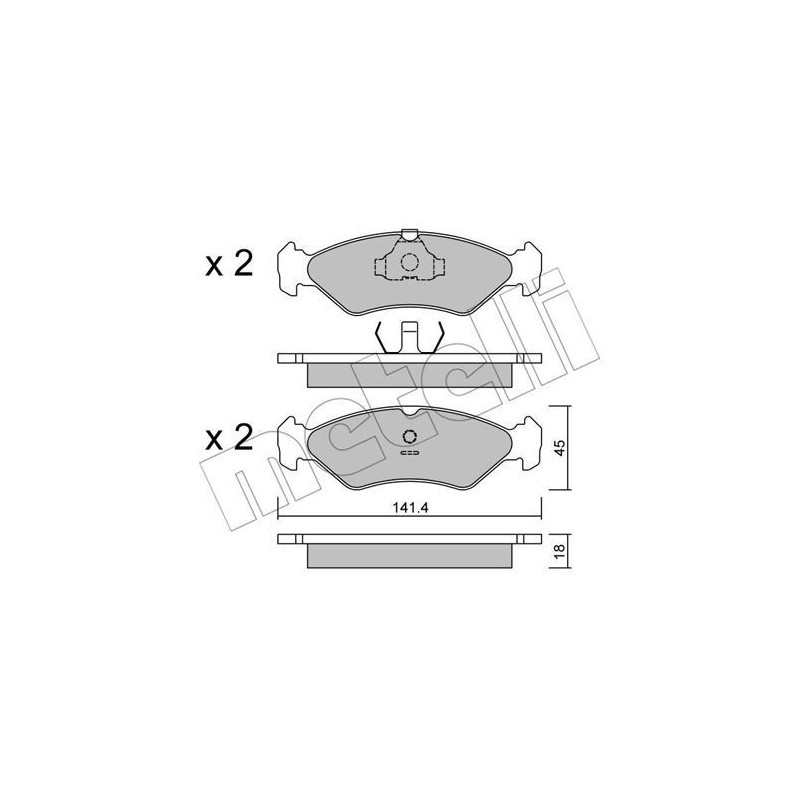 METELLI 22-0073-0 Brake Pads Set Front for