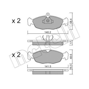 METELLI 22-0077-0 Klocki hamulcowe