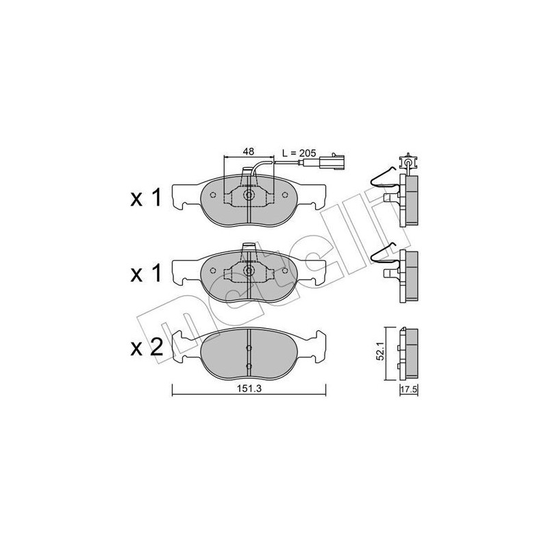 METELLI 22-0079-0 Brake Pads Set