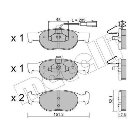 METELLI 22-0079-0 Brzdové platničky