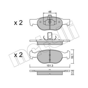 METELLI 22-0079-2 Brzdové platničky