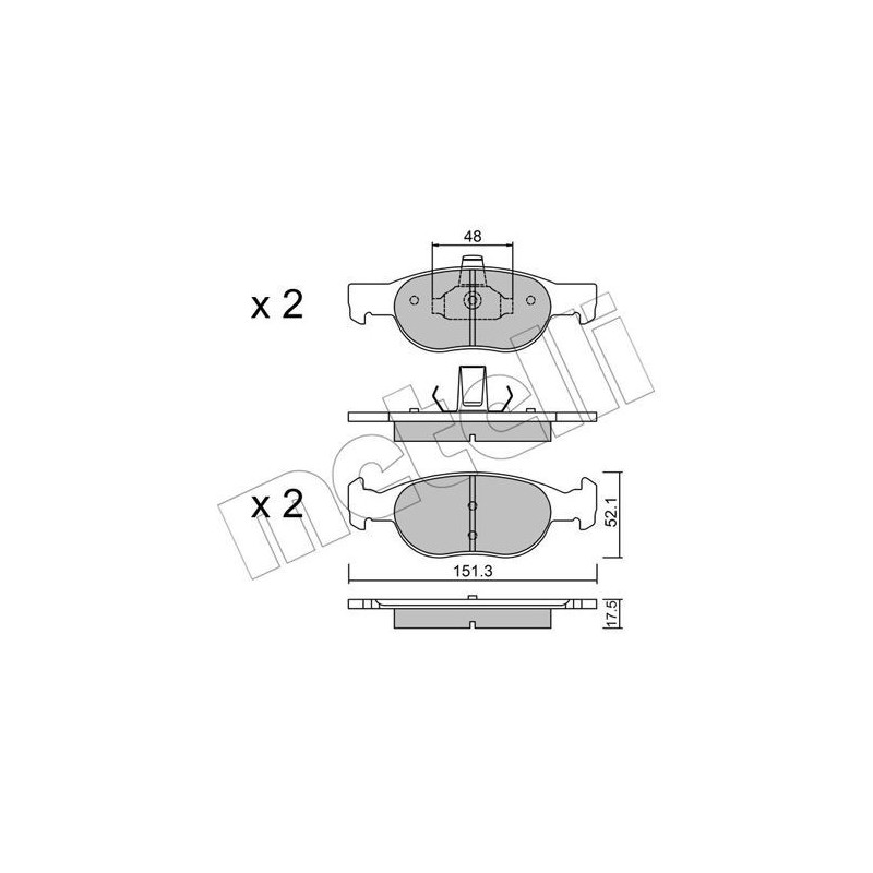 METELLI 22-0079-2 Brake Pads Set