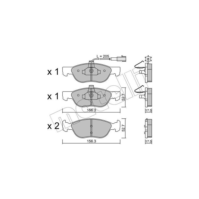 METELLI 22-0082-0 Plaquettes de frein