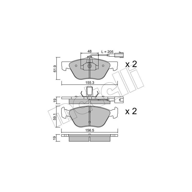 METELLI 22-0083-0 Bremsbeläge Vorne für