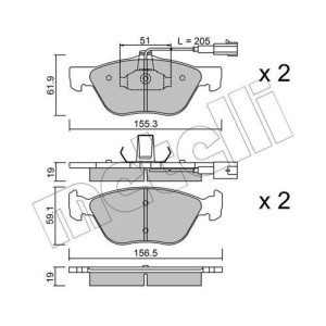 METELLI 22-0083-1 Bremsbeläge Vorne für